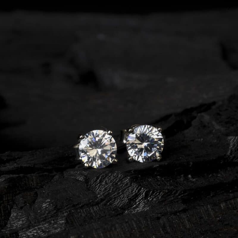 sterling silver Solitaire studs