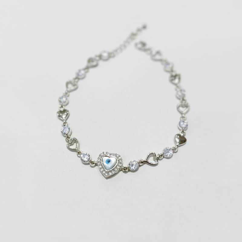 Evil Eye Heart Bracelet