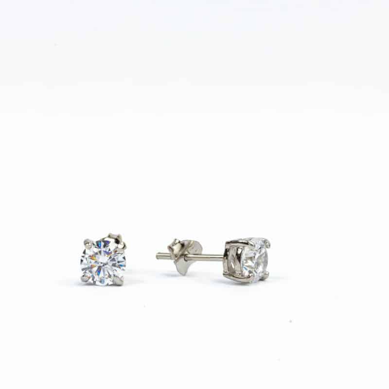 Silver 925 solitaire studs