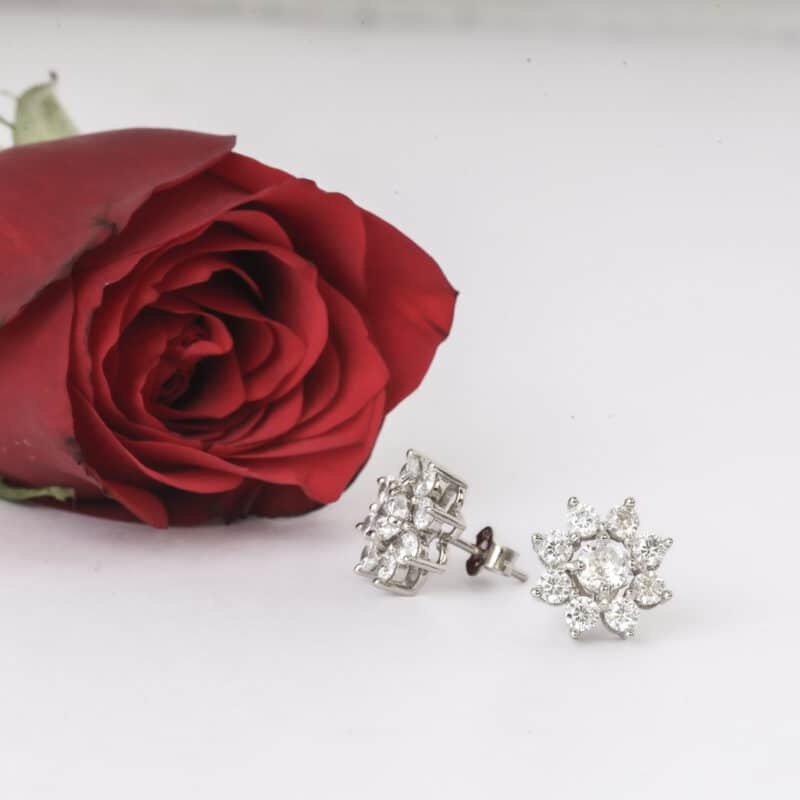 Silver Start Bouquet Studs