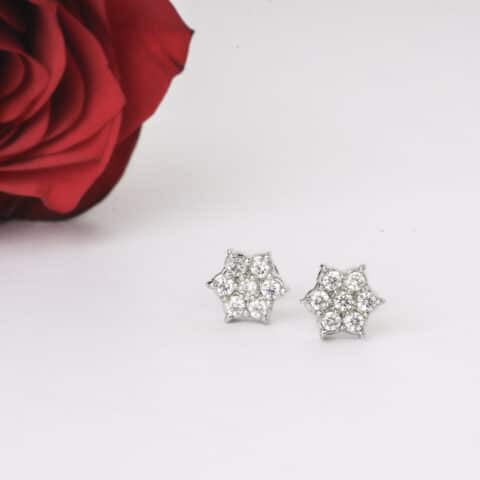 Silver Nakshatra Studs