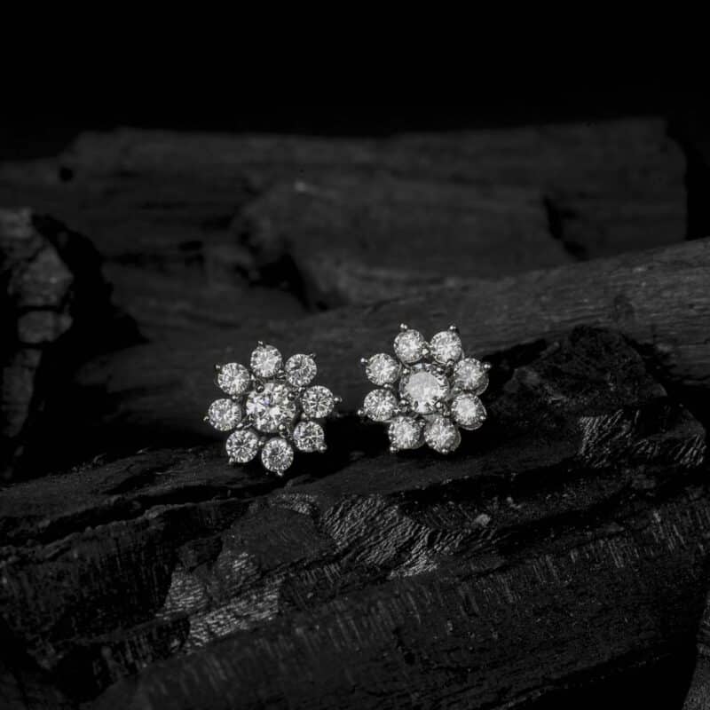 Silver Start Bouquet Studs