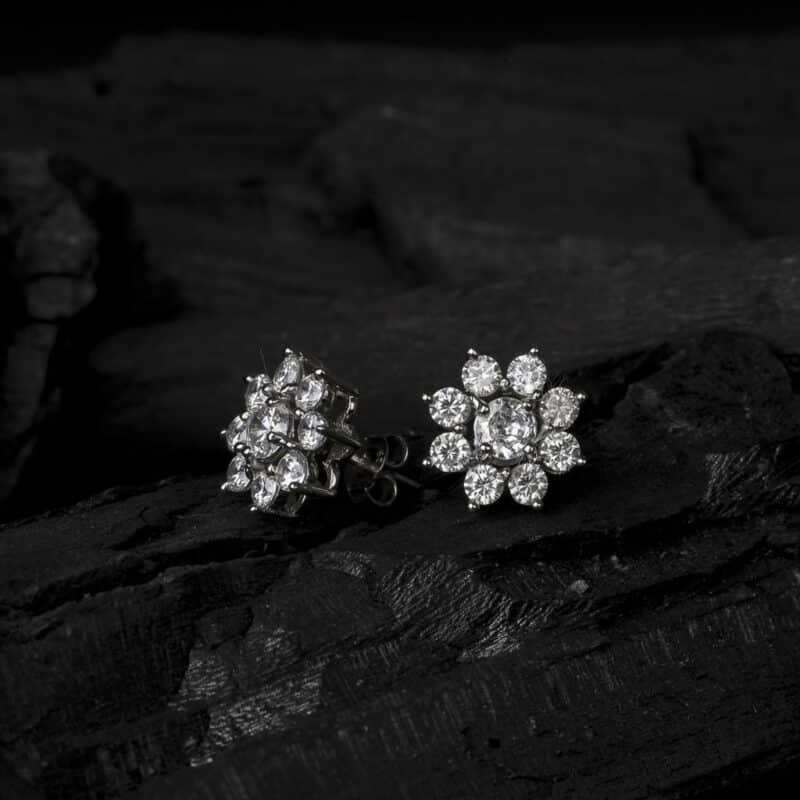 Silver Start Bouquet Studs