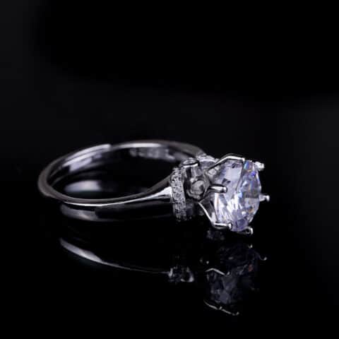 Silver Solitaire ring