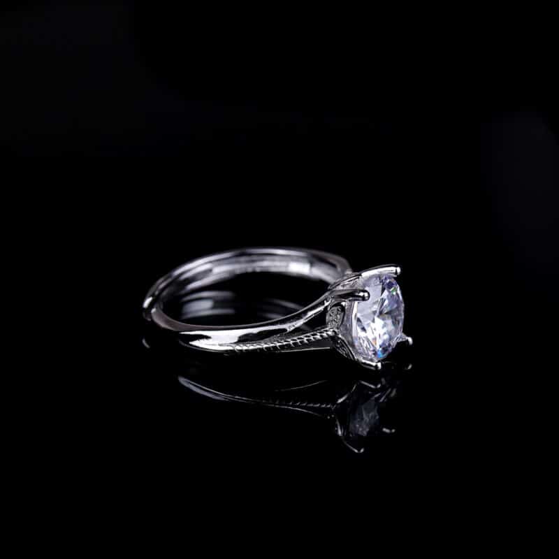 Silver Solitaire ring