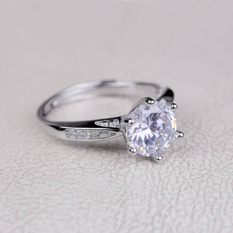 Silver Solitaire ring