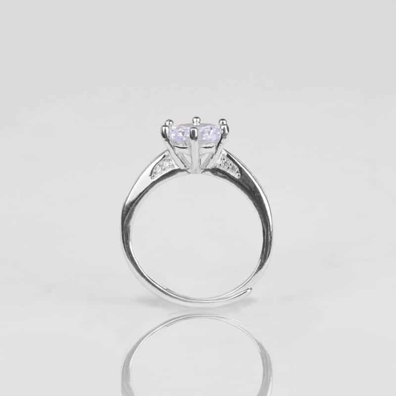 Silver Solitaire ring