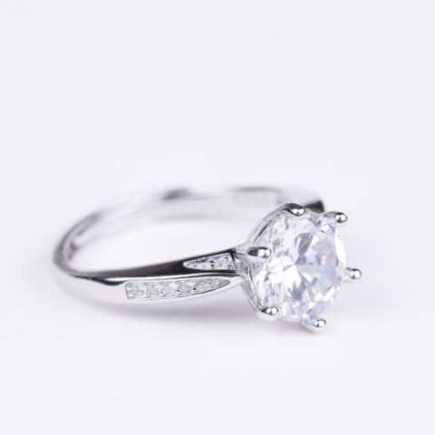 Silver Solitaire ring