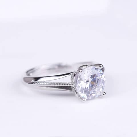 Silver Solitaire ring