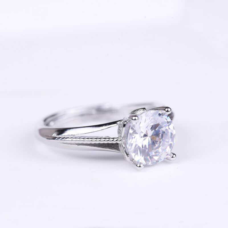 Silver Solitaire ring