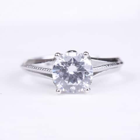 Silver Solitaire ring