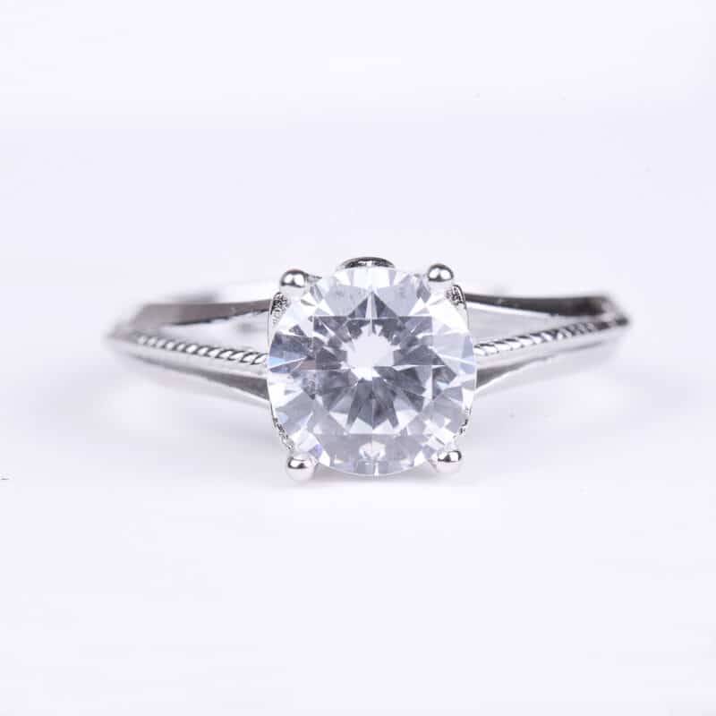 Silver Solitaire ring