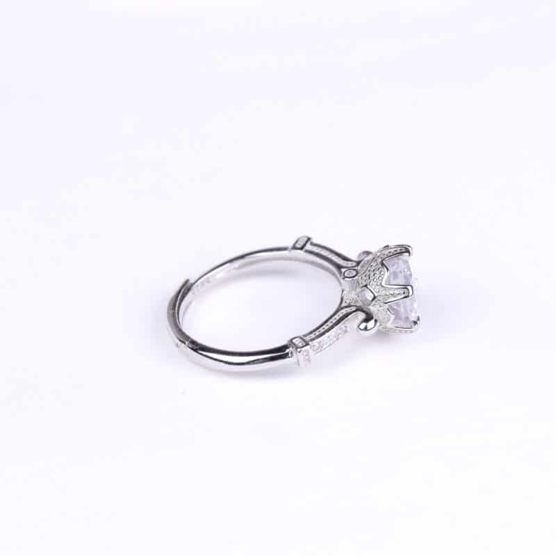 silver solitaire ring